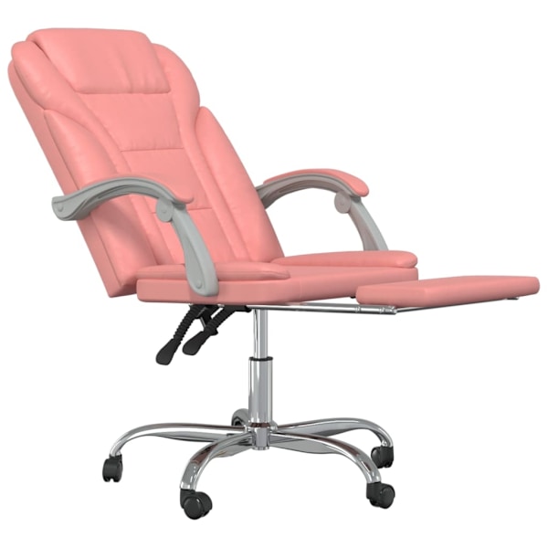 vidaXL Kontorsstol rosa konstläder Rosa