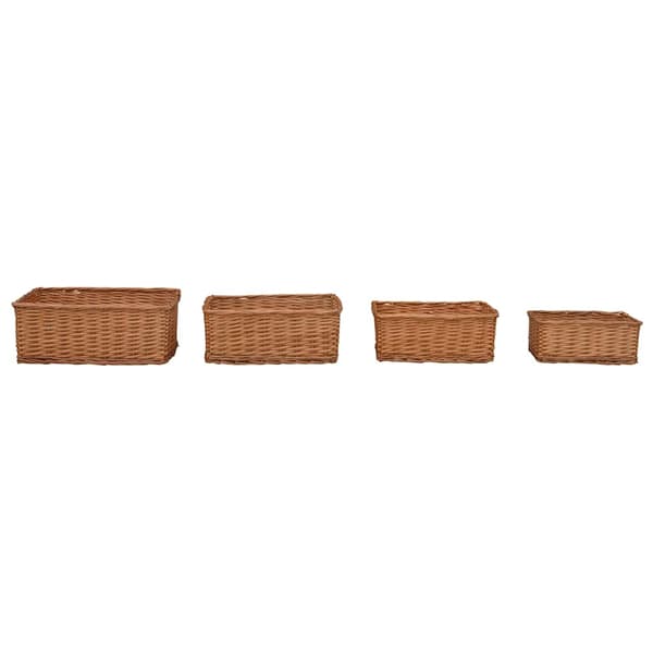 vidaXL Korgar 4 st brun pil Brun