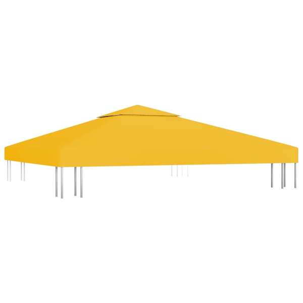 vidaXL Paviljongtak med ventilering 310 g/m² 3x3 m gul Gul
