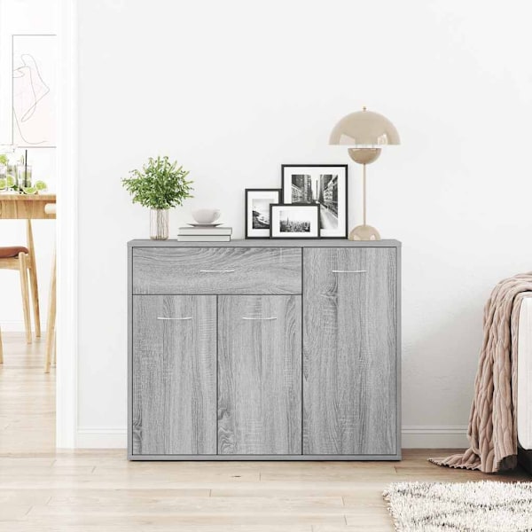 vidaXL Skänk grå sonoma 88x30x70 cm konstruerat trä Grå