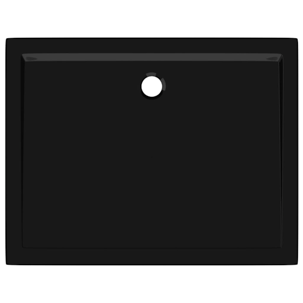 vidaXL Duschkar rektangulärt ABS svart 80x100 cm Svart