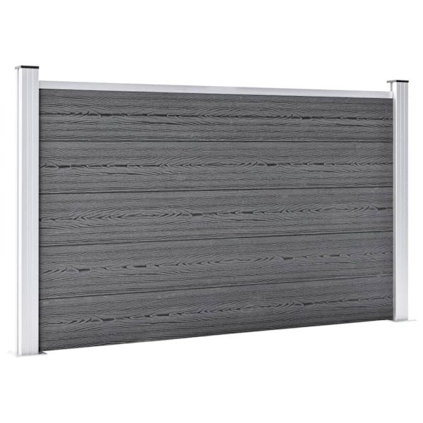 vidaXL Staketpanel WPC 353x106 cm grå grå