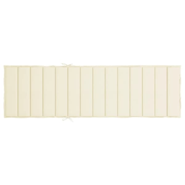 vidaXL Solsängsdynor Oxford tyg (100% polyester) Kräm Creme