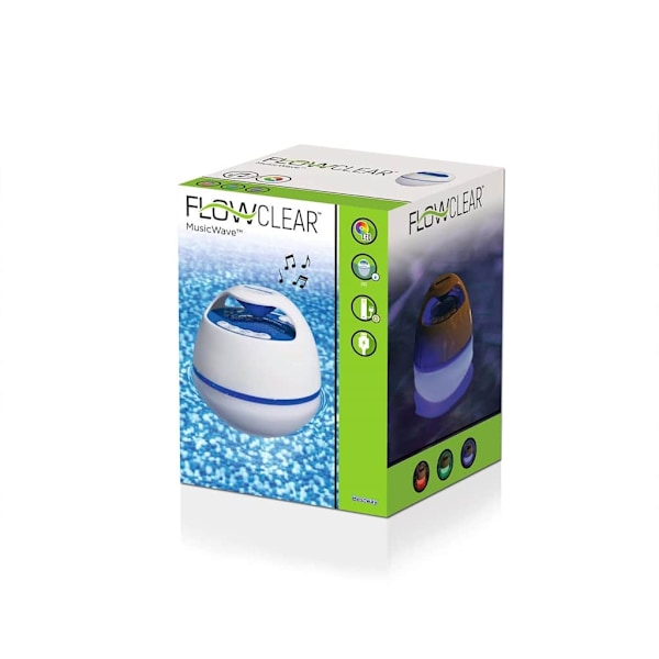 Bestway Flytande Bluetooth-högtalare med LED Vit