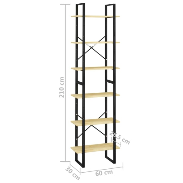 vidaXL Förvaringshylla 60x30x210 cm massiv furu Brun