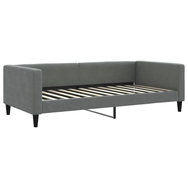 vidaXL Dagbädd utdragbar mörkgrå 100x200 cm tyg Grå