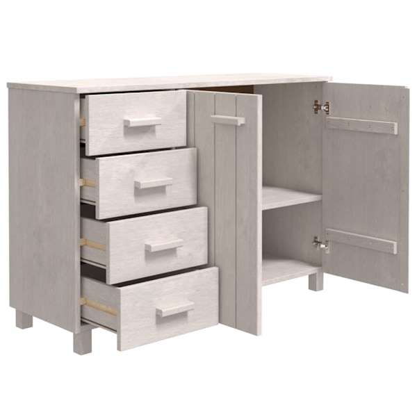 vidaXL Skänk HAMAR vit 113x40x80 cm massiv furu Vit