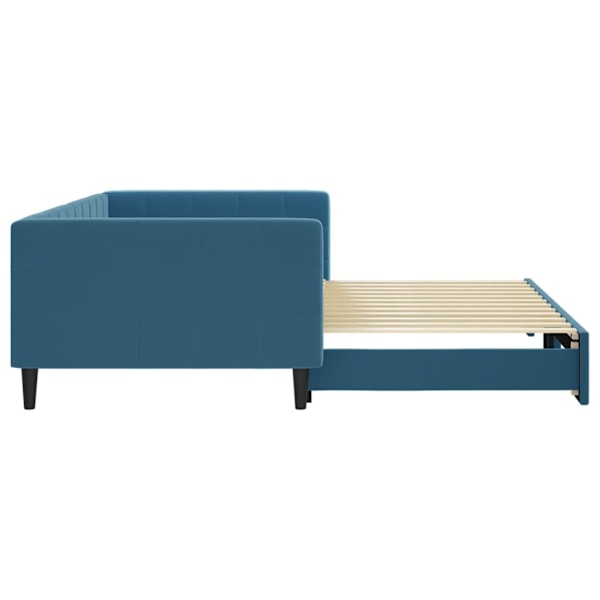 vidaXL Dagbädd utdragbar blå 100x200 cm sammet Blå