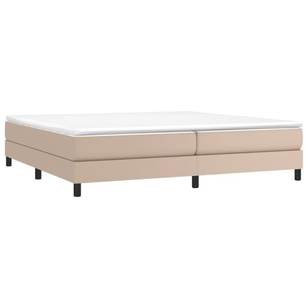 vidaXL Ramsäng cappuccino 200x200 cm konstläder Brun