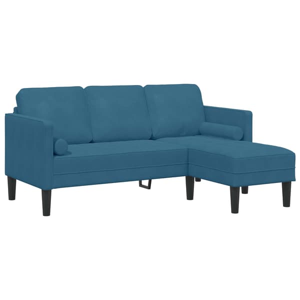 vidaXL Soffset 2 st Blå Polyester Blå