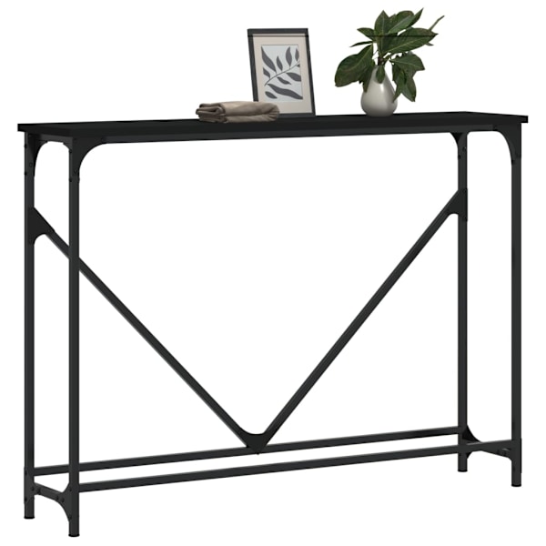 vidaXL Avlastningsbord svart 102x22,5x75 cm konstruerat trä Svart