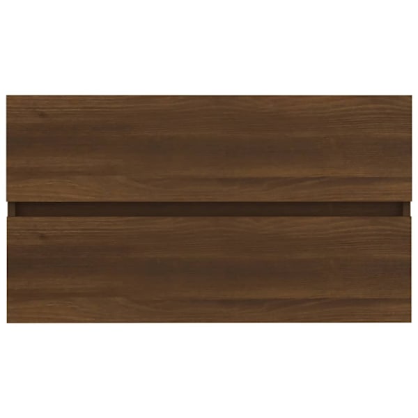 vidaXL Handfatsskåp brun ek 80x38,5x45 cm konstruerat trä Brun