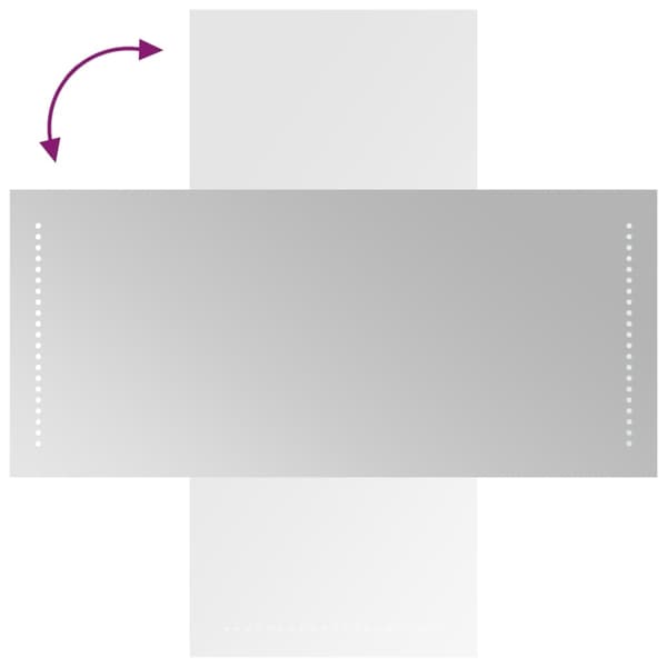 vidaXL Badrumsspegel LED 40x90 cm Transparent