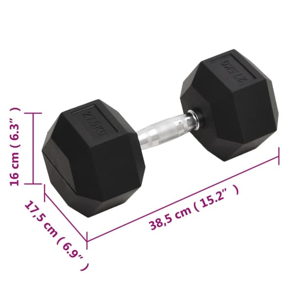 vidaXL Hantel 27,5 kg gjutjärn art