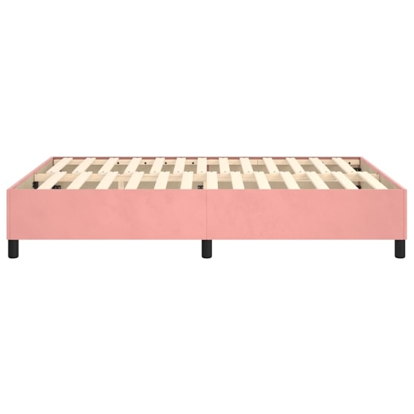 vidaXL Sängram rosa 140x200 cm sammet Rosa