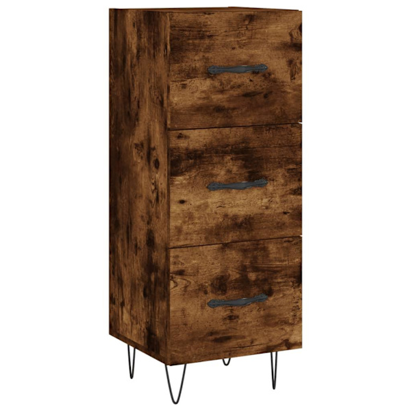 vidaXL Högskåp rökfärgad ek 34,5x34x180 cm konstruerat trä Brun
