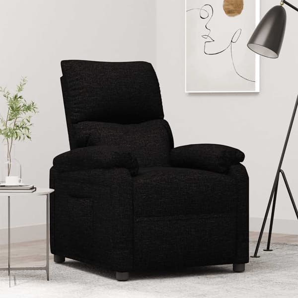 vidaXL Reclinerfåtölj svart tyg art