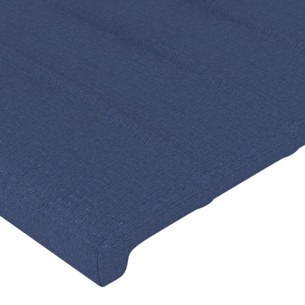 vidaXL Sänggavel blå 100 x 5 x 78/88 cm tyg Blå