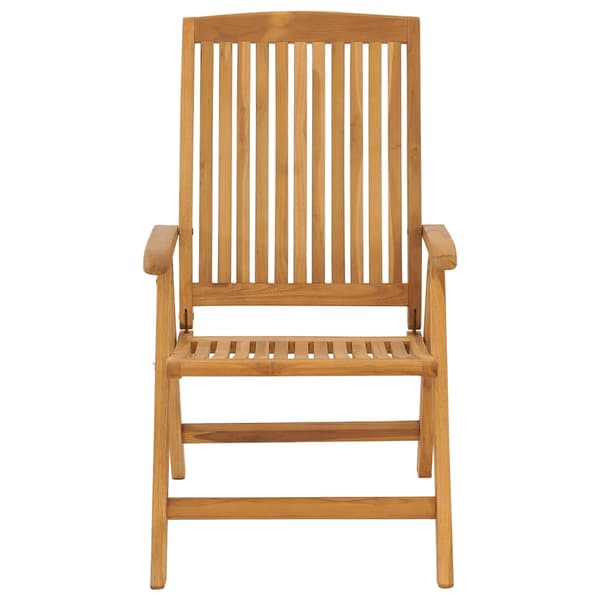 vidaXL Fällbara fåtöljer 2 st massivt trä i teak Brun