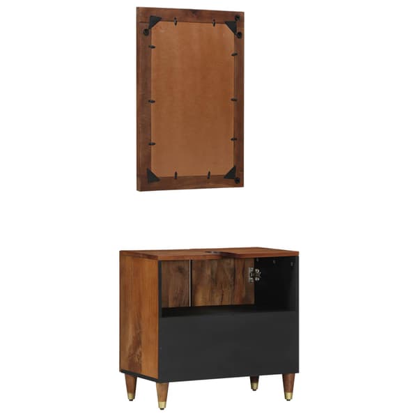 vidaXL Badrumsskåpsset 2 st Honung brun 62 x 33 x 58 cm Brun