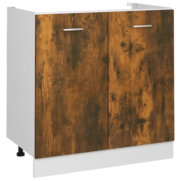 vidaXL Underskåp för diskho “Lyon” rökfärgad ek 80x46x81,5 cm Brun