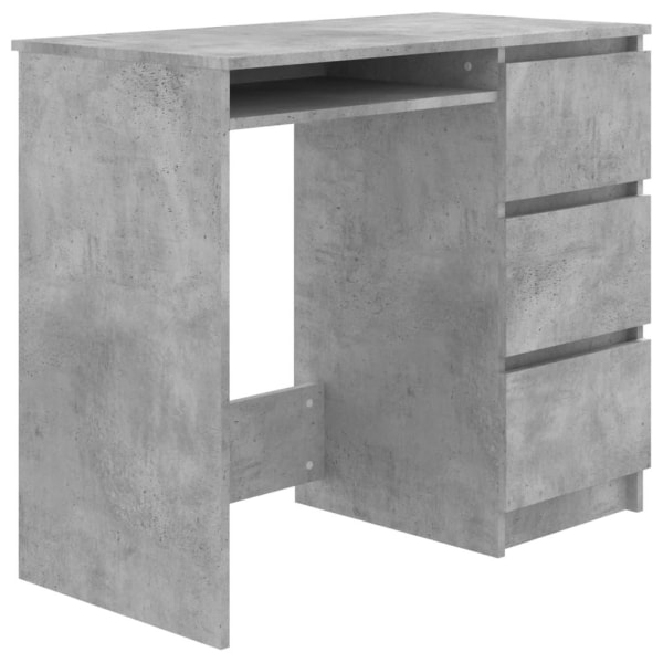 vidaXL Skrivbord betonggrå 90x45x76 cm konstruerat trä grå