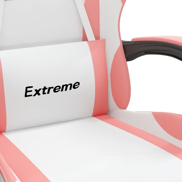vidaXL Gamingstol vit och rosa konstläder Rosa