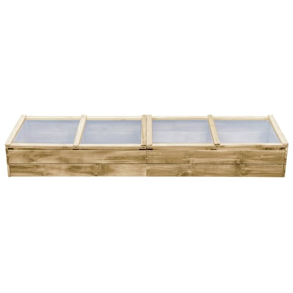 vidaXL Växthus impregnerad furu 200x50x35 cm Brun