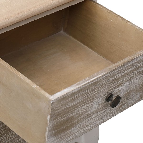 vidaXL Sängbord 2 st 35x30x50 cm paulownia Vit