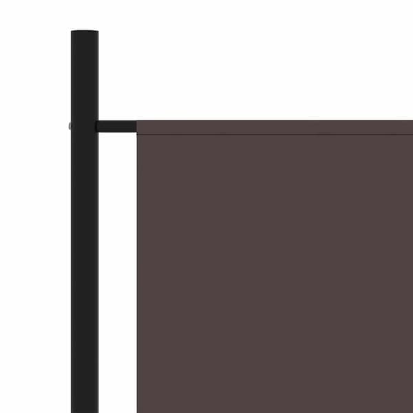 vidaXL Rumsavdelare 3 paneler brun 260x180 cm Brun