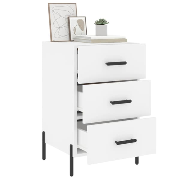 vidaXL Sängbord vit 40x40x66 cm konstruerat trä Vit
