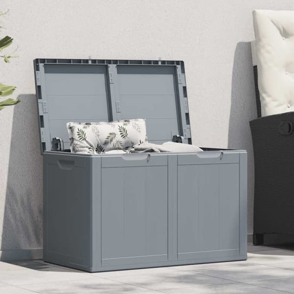 vidaXL Dynbox 180 liter grå PP-träliknande grå