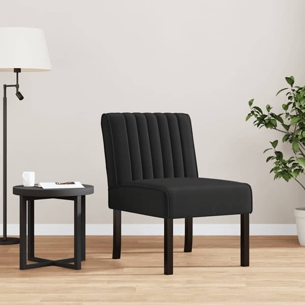 vidaXL Armlös fåtölj svart sammet art