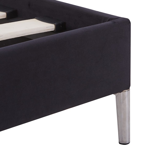 vidaXL Sängram utan madrass svart tyg 90x200 cm Svart