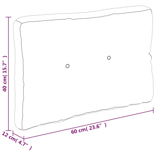 vidaXL Palldyna blå&vit randig 60x40x12 cm tyg Flerfärgsdesign