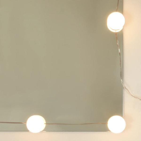vidaXL Sminkbord LED betonggrå konstruerat trä Grå