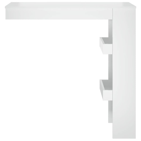 vidaXL Barbord väggmonterat vit glans 102x45x103,5 cm konstruera Vit