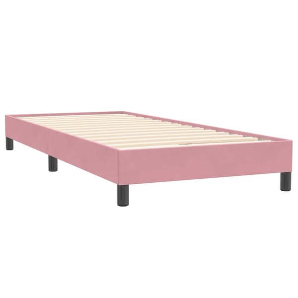 vidaXL Ramsäng med madrass rosa 80x220 cm sammet Rosa