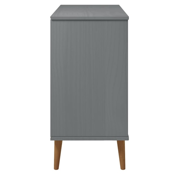 vidaXL Skänk MOLDE grå 90x40x80 cm massiv furu Grå