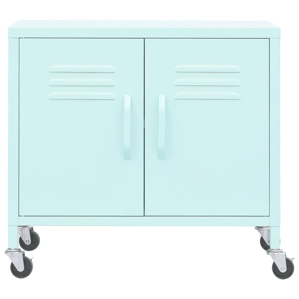 vidaXL Förvaringsskåp mintgrön 60x35x56 cm stål Blå