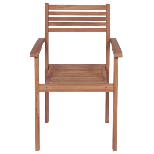 vidaXL Trädgårdsstolar med blåa dynor 4 st massiv teak Blå