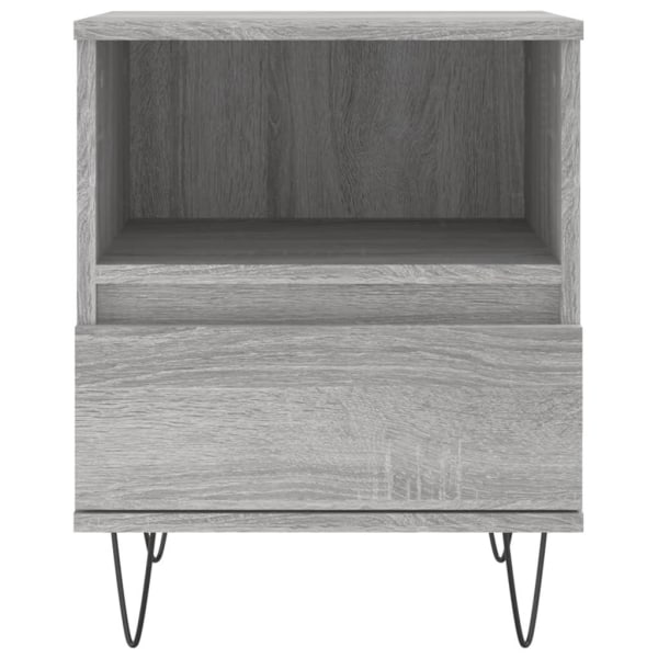 vidaXL Sängbord 2 st grå sonoma 40x35x50 cm konstruerat trä Grå