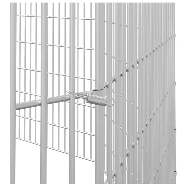 vidaXL Husdjursbur 10-panel 54x60 cm galvaniserat järn Silver