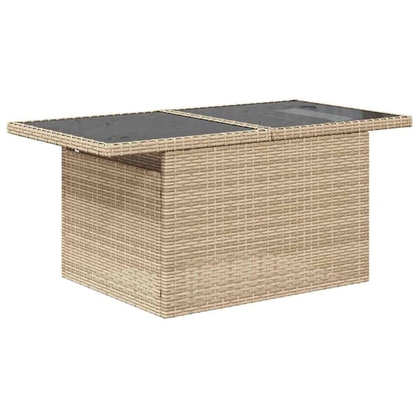 vidaXL Soffset 7 st Beige Poly rattan Beige