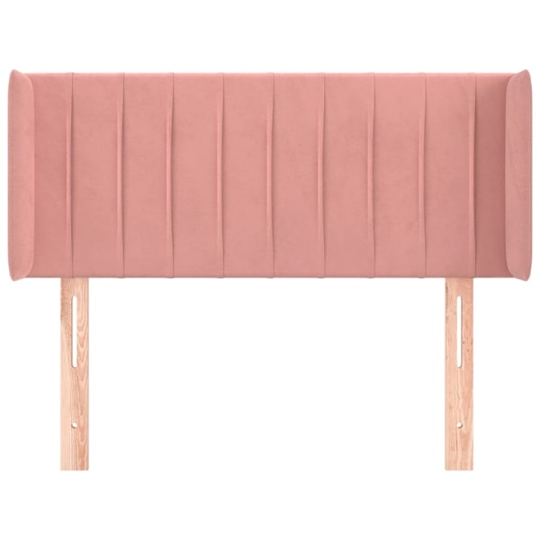 vidaXL Sänggavel med kanter rosa 83x16x78/88 cm sammet Rosa