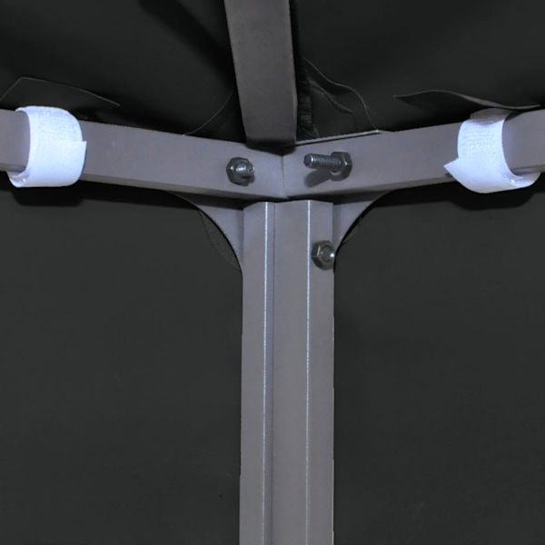 vidaXL Paviljongtak med ventilering 310 g/m² 3x3 m svart Svart