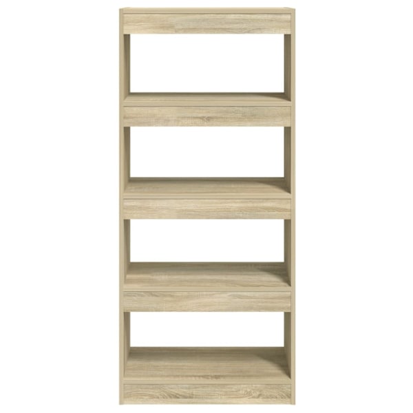 vidaXL Bokhylla/Rumsavdelare sonoma-ek 60x30x135 cm konstruerat trä Brun
