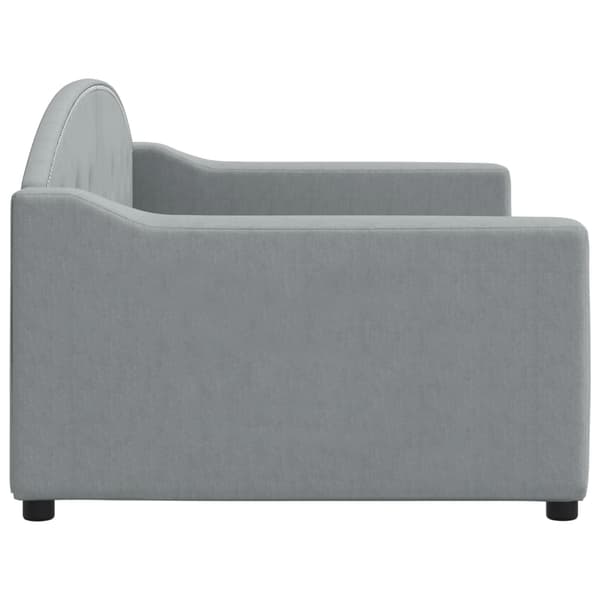 vidaXL Dagbädd ljusgrå 90x200 cm tyg Grå