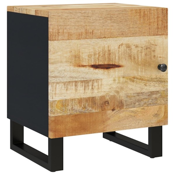 vidaXL Nattduksbord 40x33x46 cm massivt mangoträ Svart