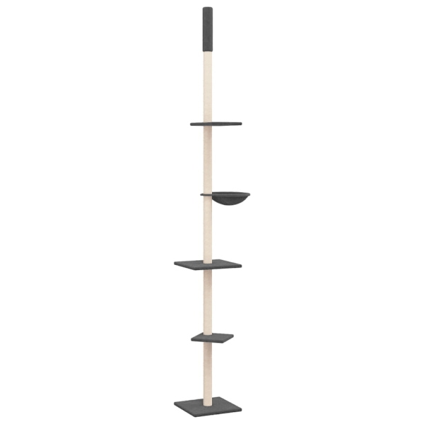 vidaXL Golv-till-tak klösträd mörkgrå 263,5-289,5 cm Grå